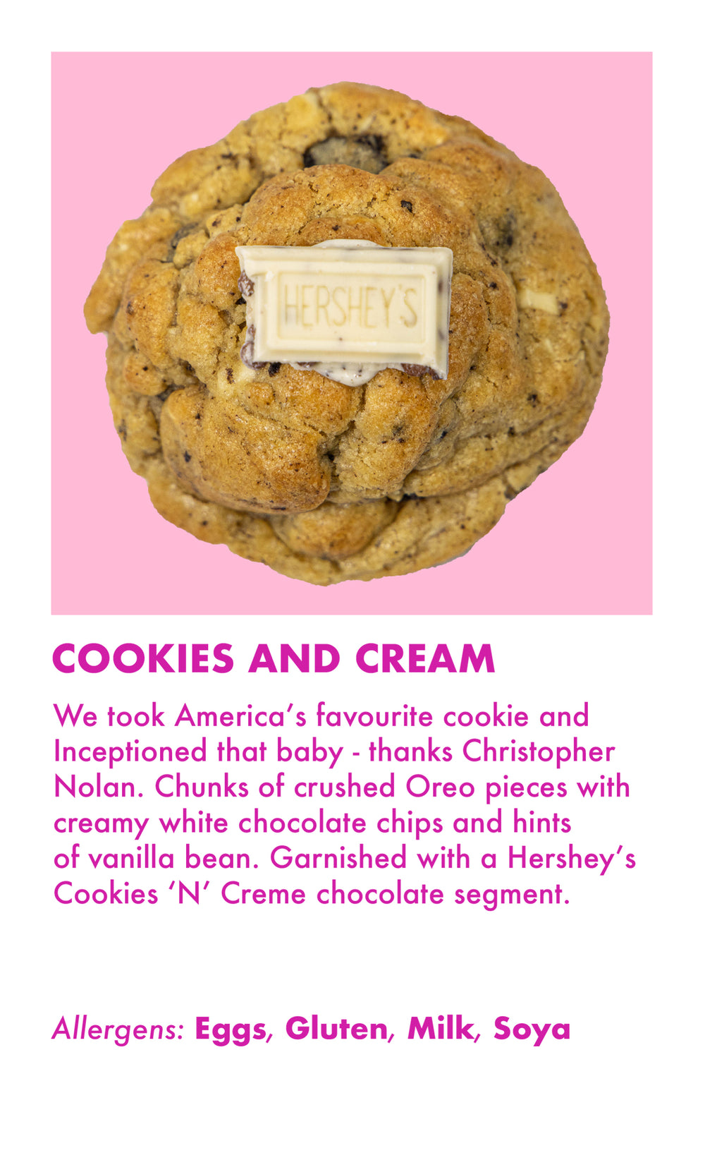 Menu Dollies Cookies LTD